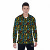 Abstract Graffiti Neon Monsters Print Pattern Men's Long Sleeve Shirts-grizzshop