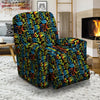 Abstract Graffiti Neon Monsters Print Pattern Recliner Slipcover-grizzshop