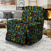 Abstract Graffiti Neon Monsters Print Pattern Recliner Slipcover-grizzshop