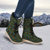 Abstract Graffiti Neon Monsters Print Pattern Snow Boots-grizzshop