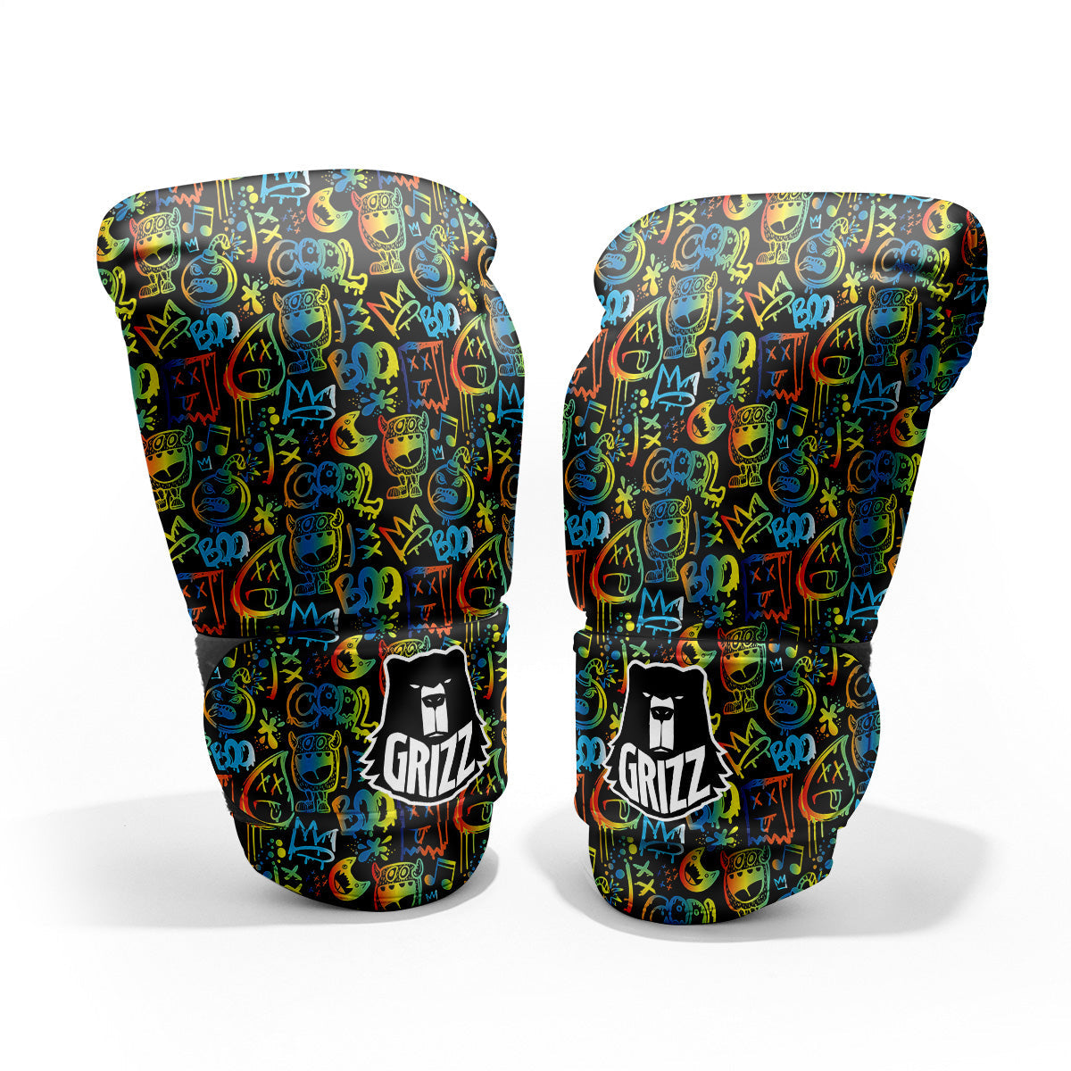 Abstract Graffiti Neon Monsters Print Pattern Pro Boxing Glove