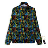 Abstract Graffiti Neon Monsters Print Pattern Track Jacket-grizzshop