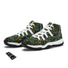 Abstract Graffiti Neon Monsters Print Pattern White Bball Shoes-grizzshop