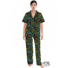 Abstract Graffiti Neon Monsters Print Pattern Women's Pajamas Set-grizzshop