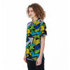 Abstract Graffiti Print Women's Golf Shirts-grizzshop