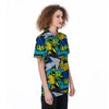 Abstract Graffiti Print Women's Golf Shirts-grizzshop