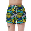 Abstract Graffiti Print Women's Shorts-grizzshop