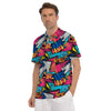 Abstract Graffiti Wow Print Men's Golf Shirts-grizzshop