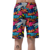 Abstract Graffiti Wow Print Men's Shorts-grizzshop