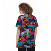 Abstract Graffiti Wow Print Women's Golf Shirts-grizzshop