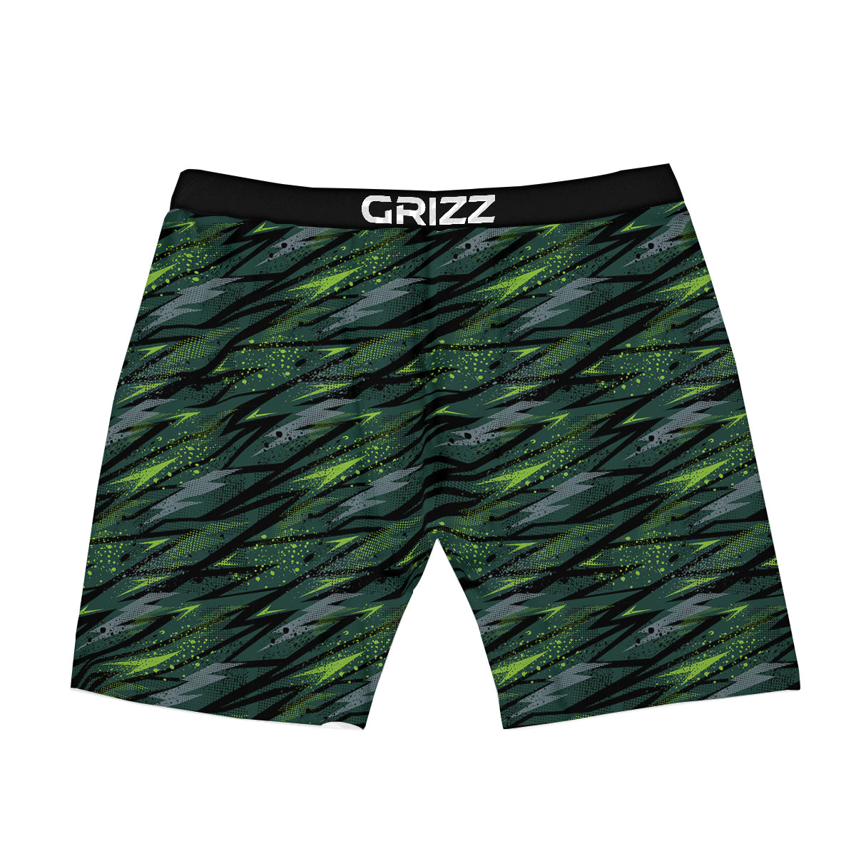 Abstract Green Lightning Print Pattern Boxer Briefs-grizzshop