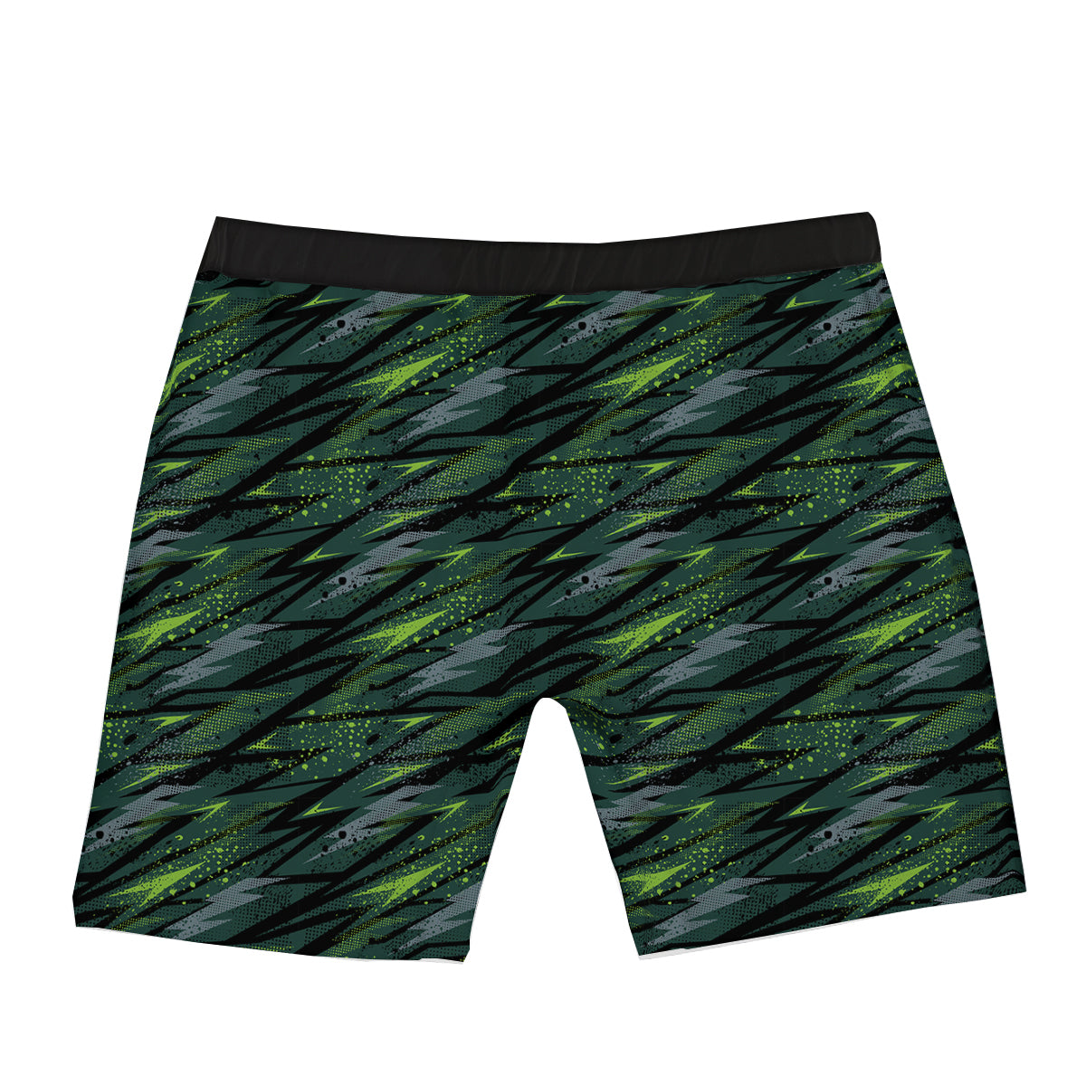 Abstract Green Lightning Print Pattern Boxer Briefs-grizzshop