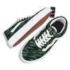 Abstract Green Lightning Print Pattern Skate Shoes-grizzshop