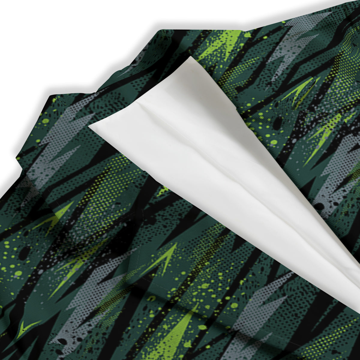 Abstract Green Lightning Print Pattern Women's Blazer-grizzshop
