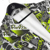 Abstract Grey And Neon Green Graffiti Print Pattern Men's Sport Coat-grizzshop