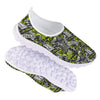 Abstract Grey And Neon Green Graffiti Print Pattern Nurse Shoes-grizzshop