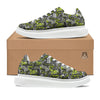 Abstract Grey And Neon Green Graffiti Print Pattern Platform Shoes-grizzshop