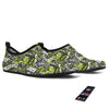 Abstract Grey And Neon Green Graffiti Print Pattern Water Shoes-grizzshop