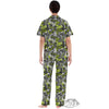 Abstract Grey And Neon Green Graffiti Print Pattern Women's Pajamas Set-grizzshop