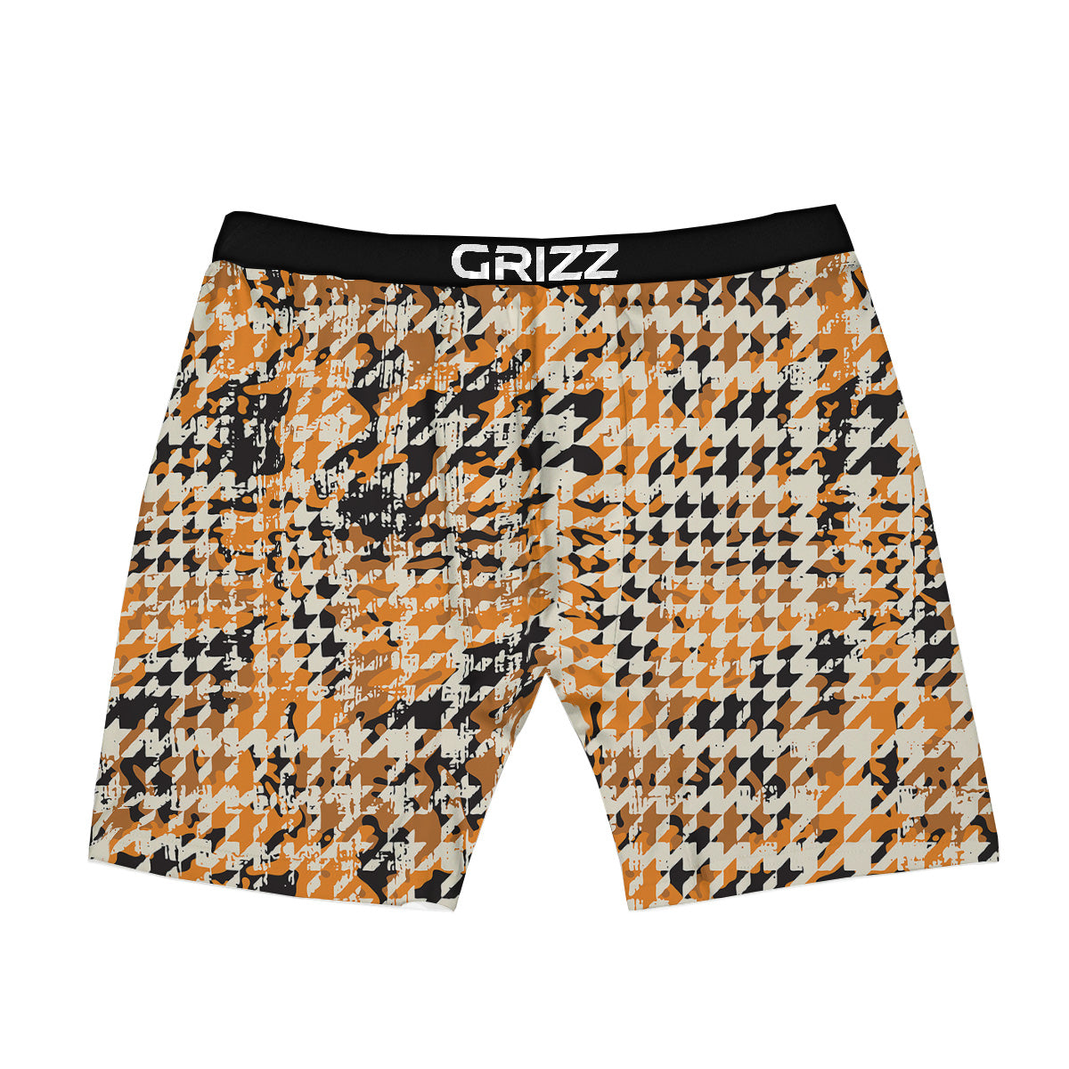 Abstract Grunge Houndstooth Camo Print Pattern Boxer Briefs-grizzshop