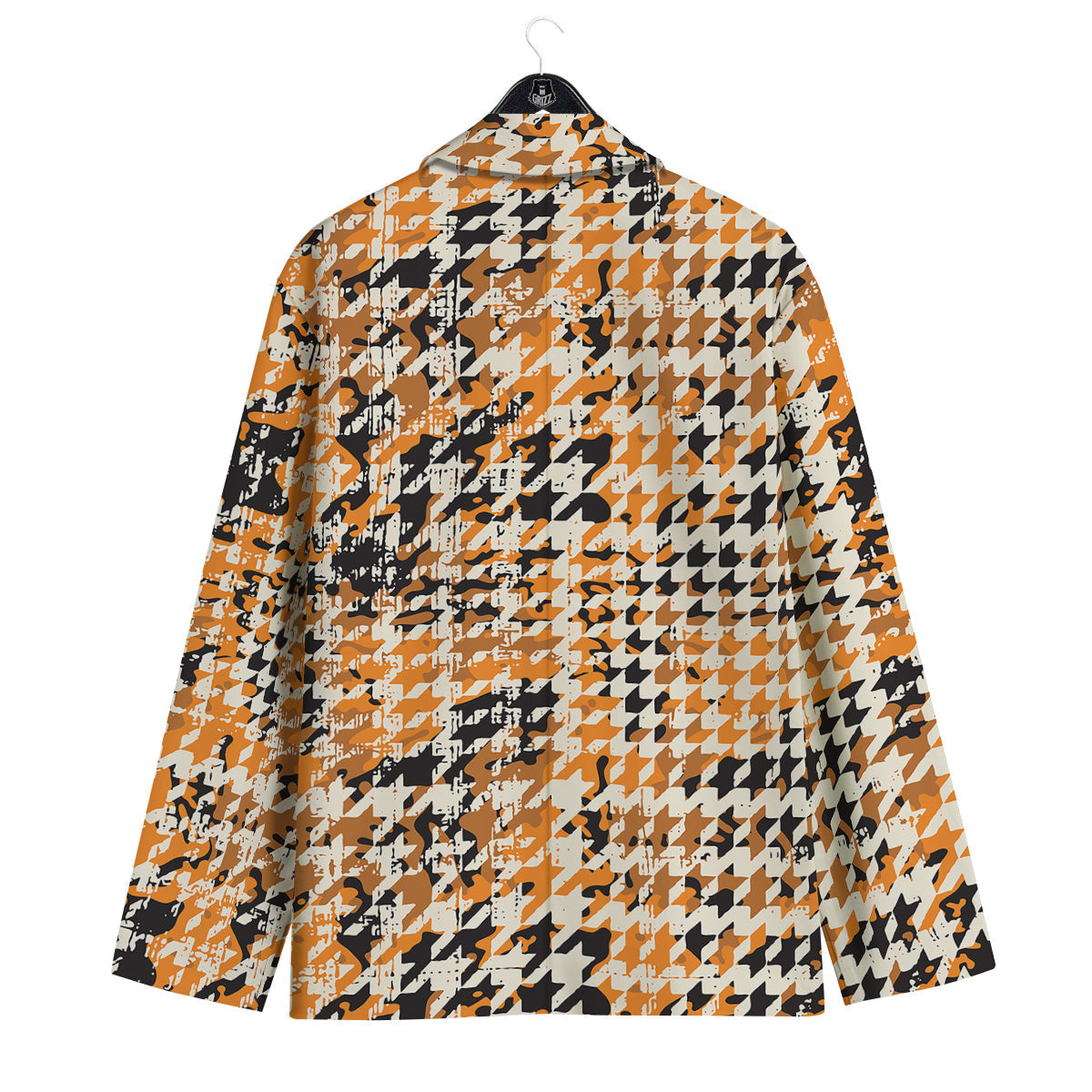 Abstract Grunge Houndstooth Camo Print Pattern Men's Sport Coat-grizzshop