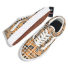 Abstract Grunge Houndstooth Camo Print Pattern Skate Shoes-grizzshop