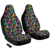 Abstract Grunge Urban Colorful Bicycle Print Pattern Car Seat Covers-grizzshop