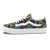 Abstract Grunge Urban Colorful Bicycle Print Pattern Skate Shoes-grizzshop