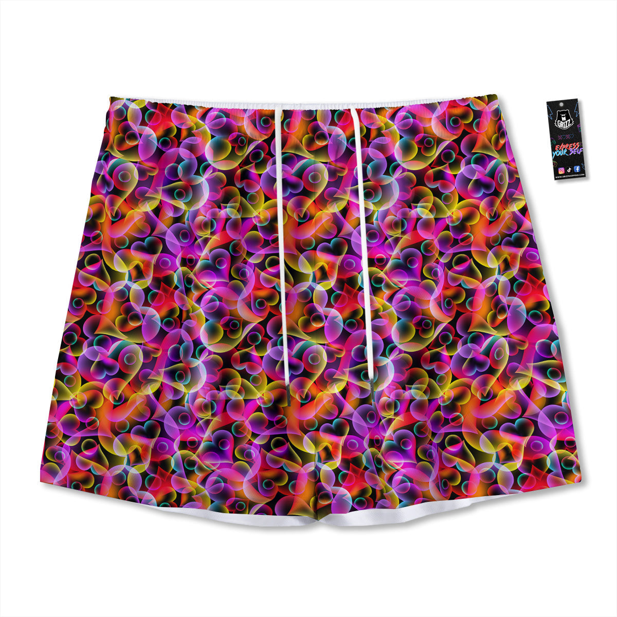 Amulet Eye Of Horus Print Mesh Shorts