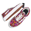 Abstract Hearts Neon Print Pattern Skate Shoes-grizzshop