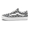 Abstract Heometric Zigzag Print Pattern Skate Shoes-grizzshop