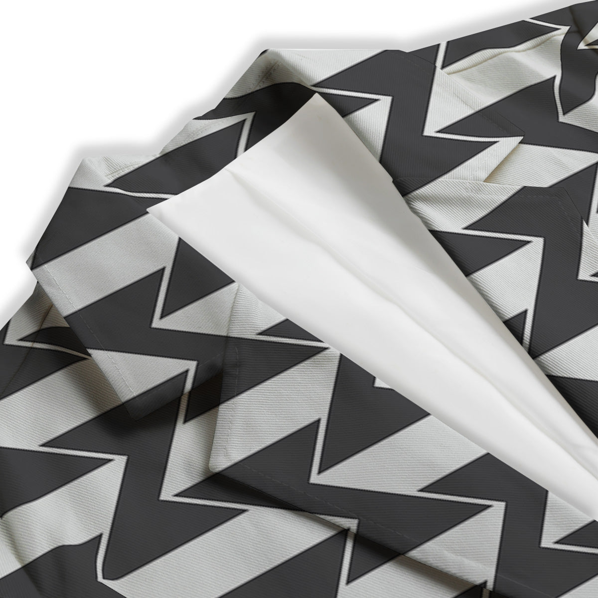 Abstract Heometric Zigzag Print Pattern Women's Blazer-grizzshop