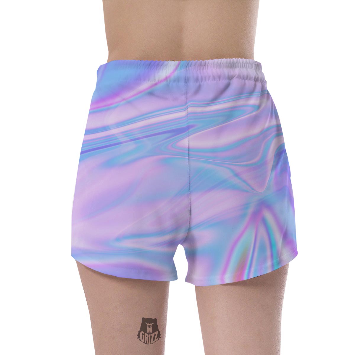 Abstract Holographic Women's Shorts-grizzshop