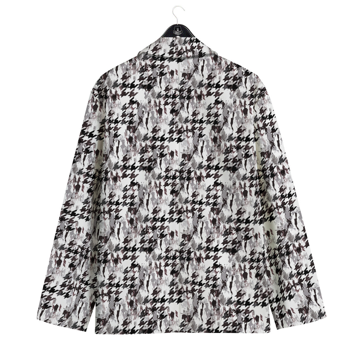 Abstract Houndstooth And Camo Print Pattern Men's Sport Coat-grizzshop