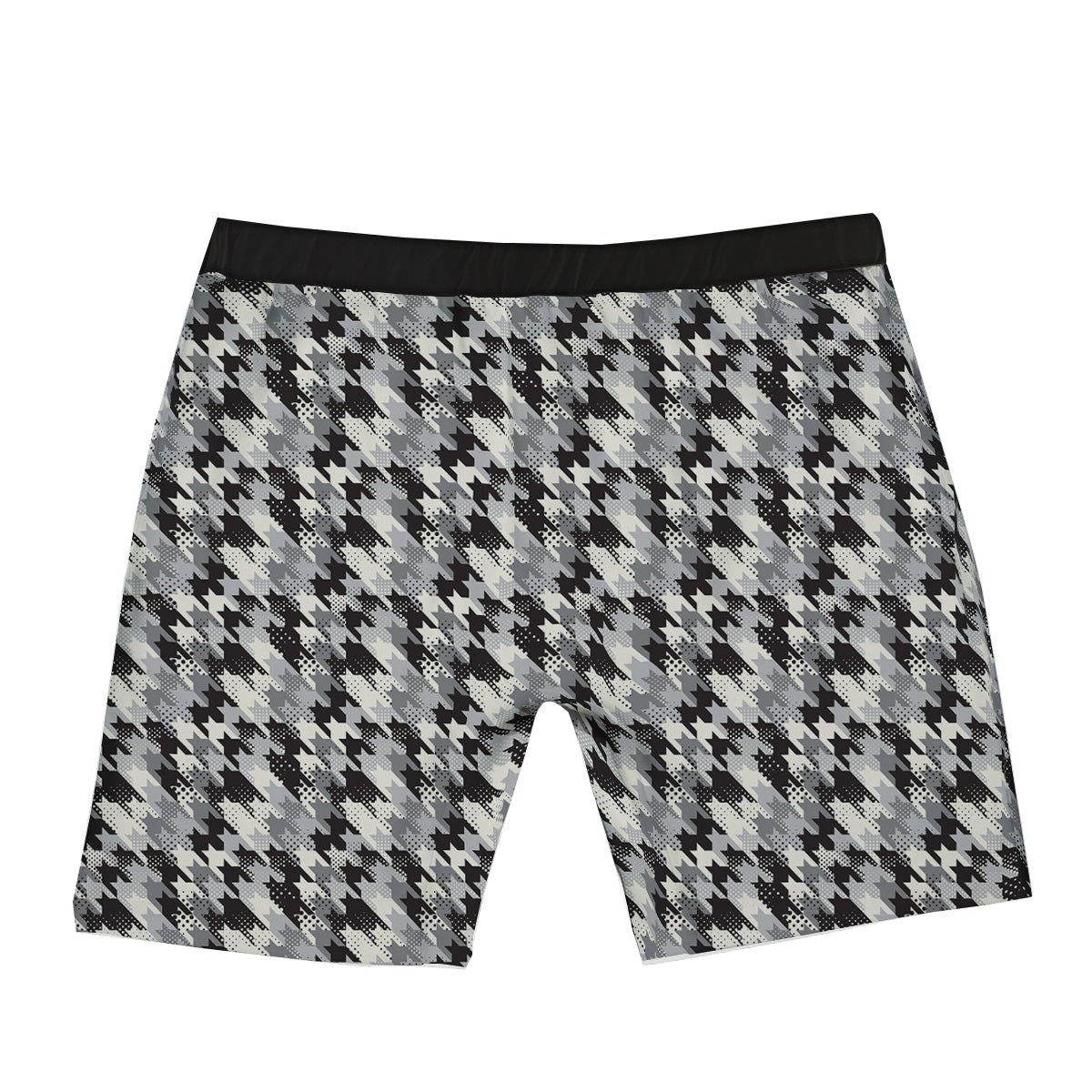 Abstract Houndstooth And Dots Print Pattern Boxer Briefs-grizzshop