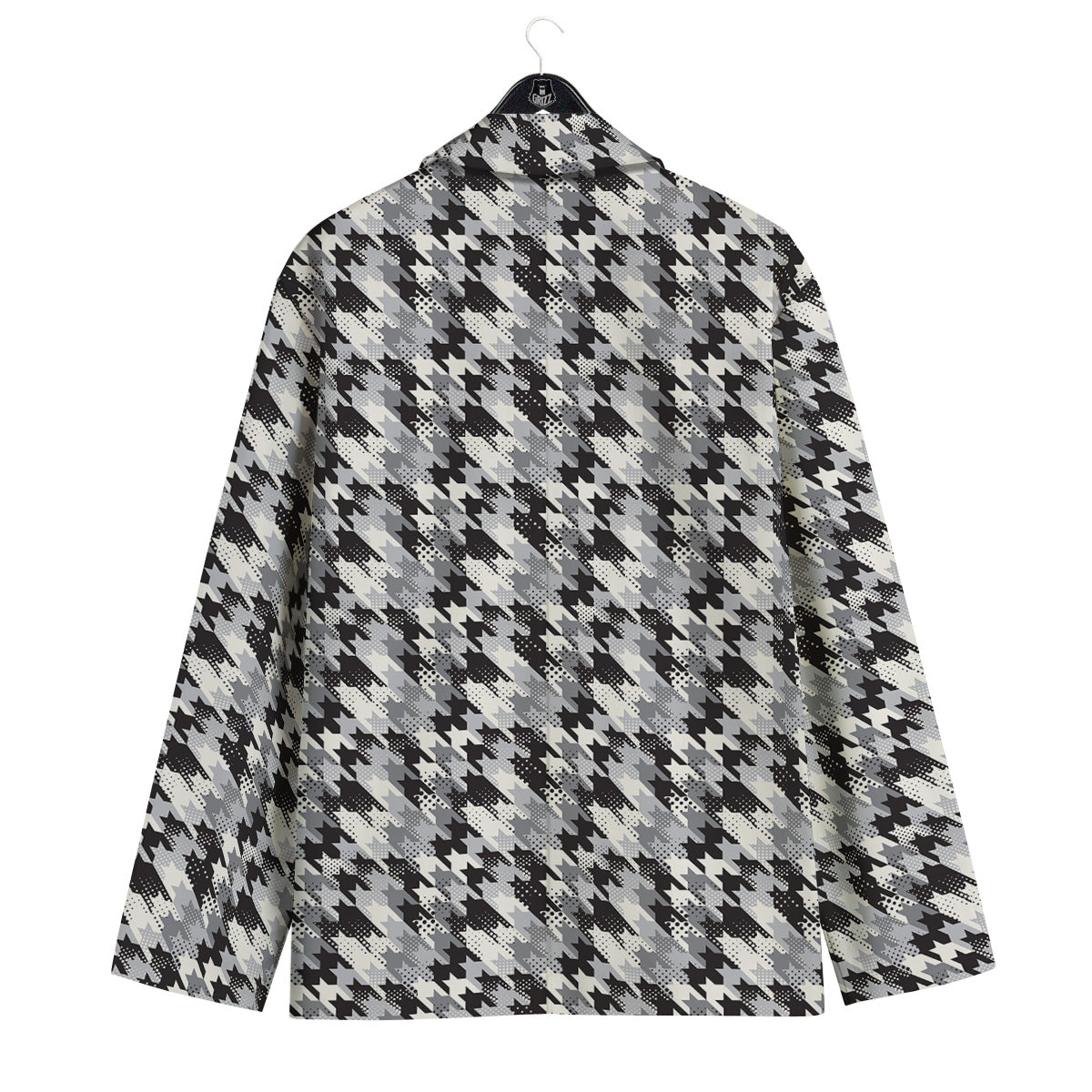 Abstract Houndstooth And Dots Print Pattern Men's Sport Coat-grizzshop