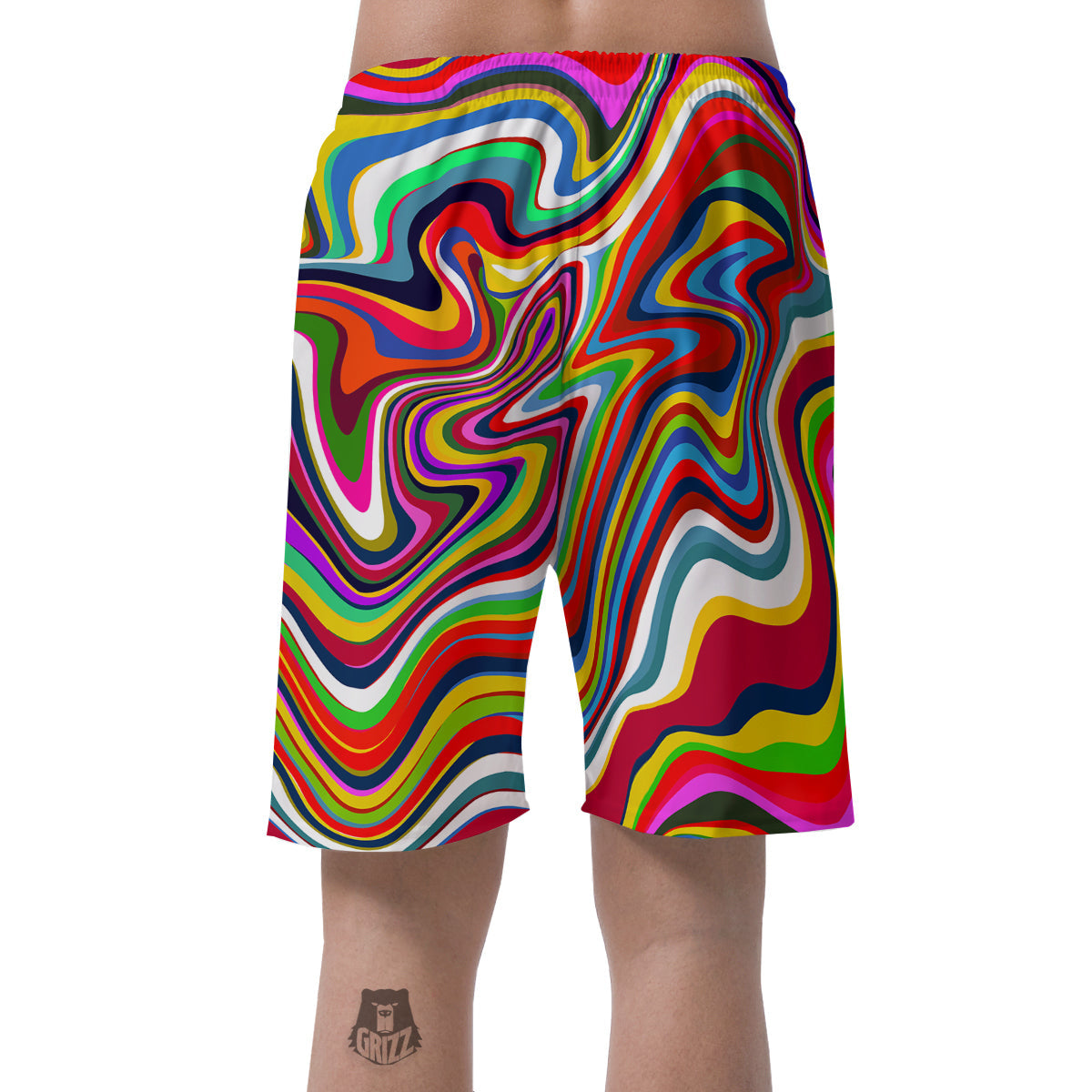 Abstract Ink Paint Men's Shorts-grizzshop