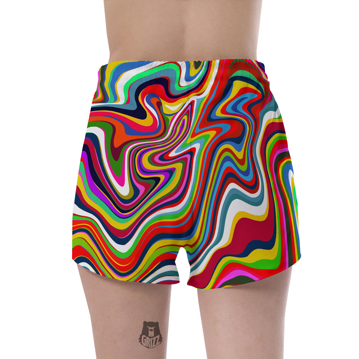 Abstract Ink Paint Women's Shorts-grizzshop