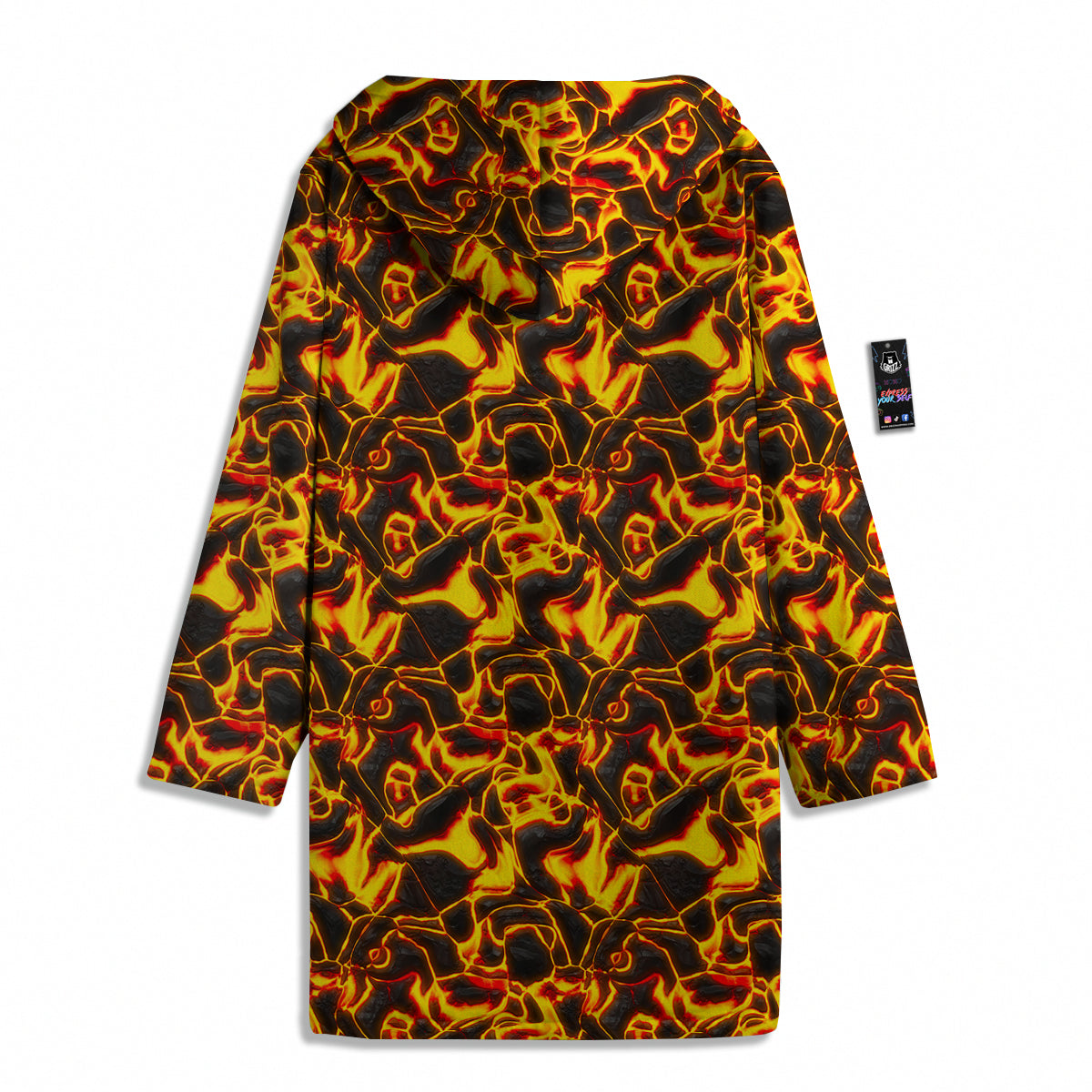 Abstract Lava And Fire Texture Print Men's Windbreaker Jacket-grizzshop