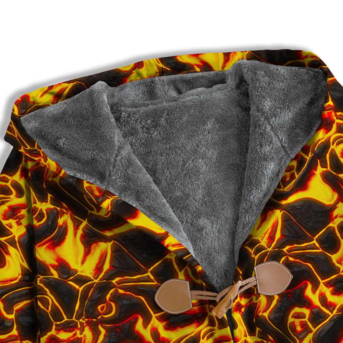 Abstract Lava And Fire Texture Print Men's Windbreaker Jacket-grizzshop