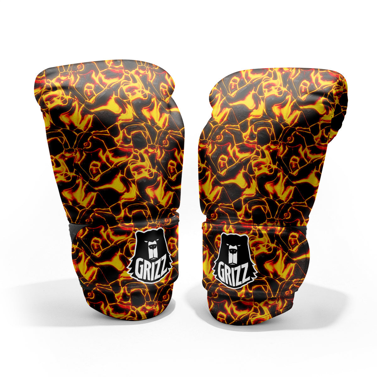 Abstract Lava And Fire Texture Print Pro Boxing Glove