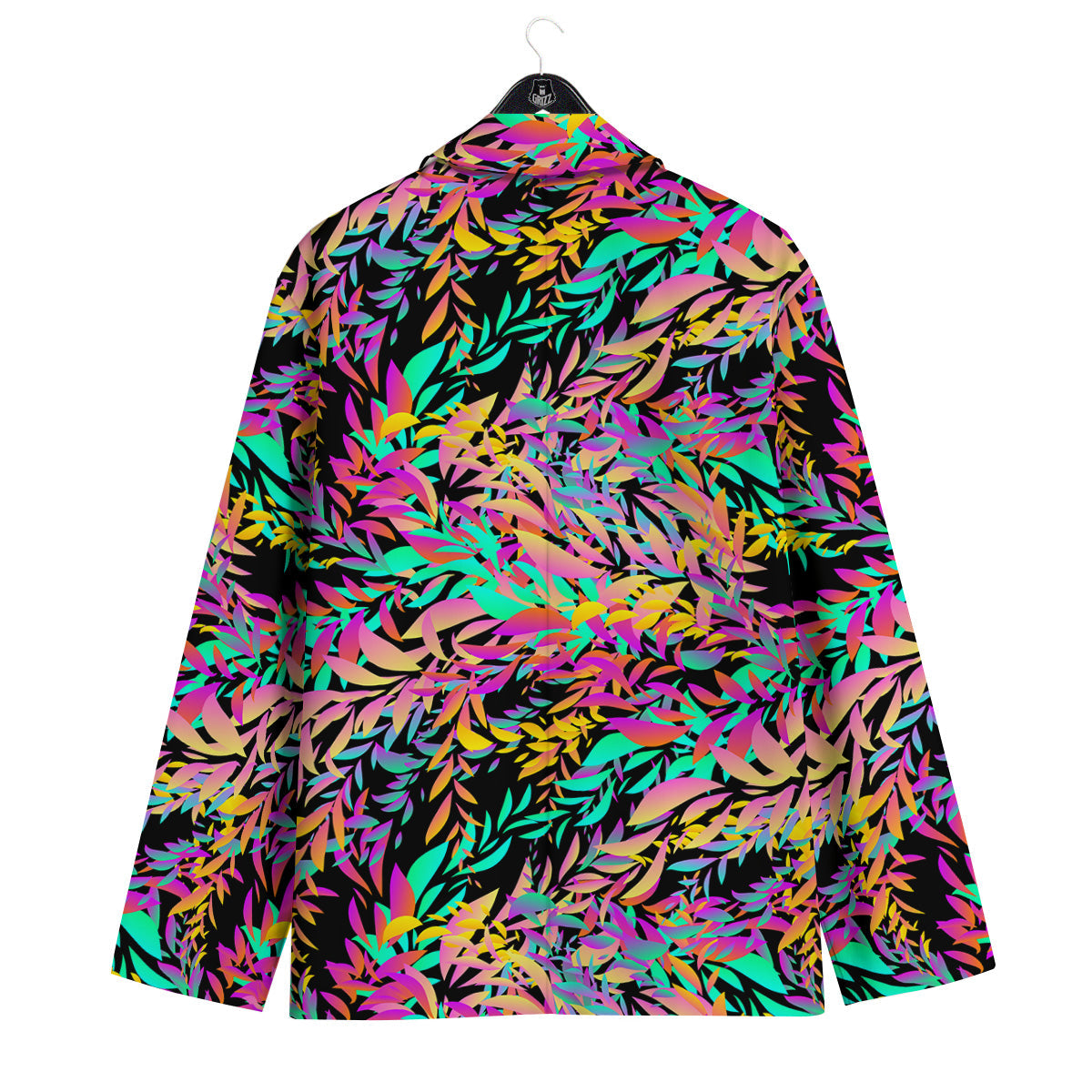 Abstract Leaf Neon Print Pattern Men's Sport Coat-grizzshop