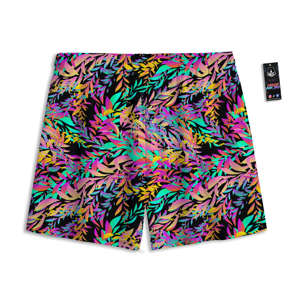 Argyle Grass Green Print Pattern Mesh Shorts