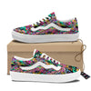 Abstract Leaf Neon Print Pattern Skate Shoes-grizzshop