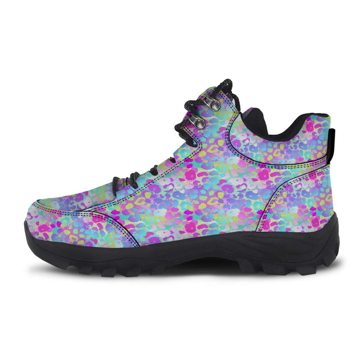 Abstract Leopard Tropical Pastel Print Pattern Hiking Shoes-grizzshop
