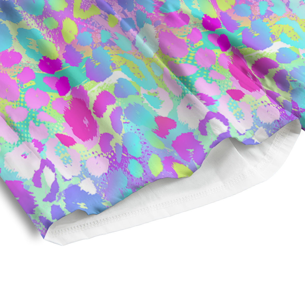 Abstract Leopard Tropical Pastel Print Pattern Men's Athletic Shorts