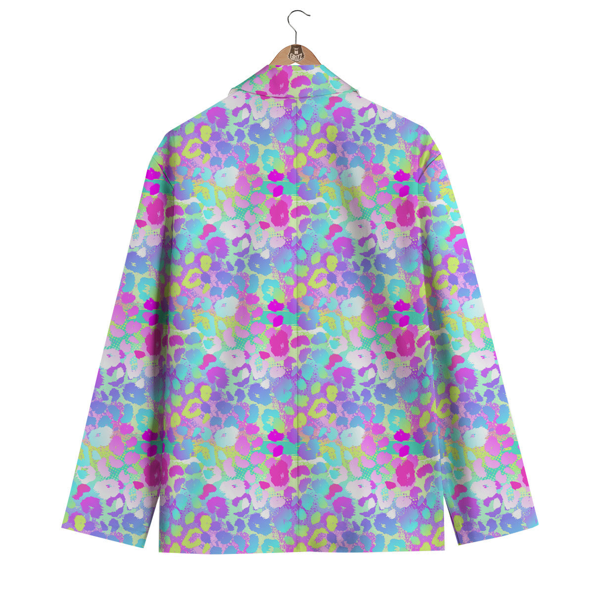 Abstract Leopard Tropical Pastel Print Pattern Men's Blazer-grizzshop