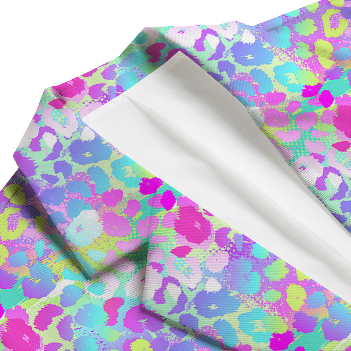 Abstract Leopard Tropical Pastel Print Pattern Men's Blazer-grizzshop