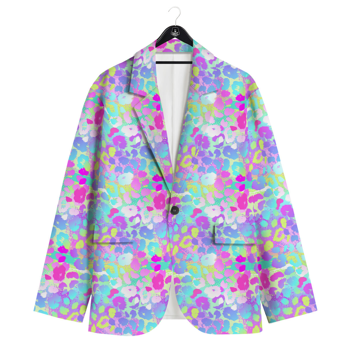 Abstract Leopard Tropical Pastel Print Pattern Men's Sport Coat-grizzshop