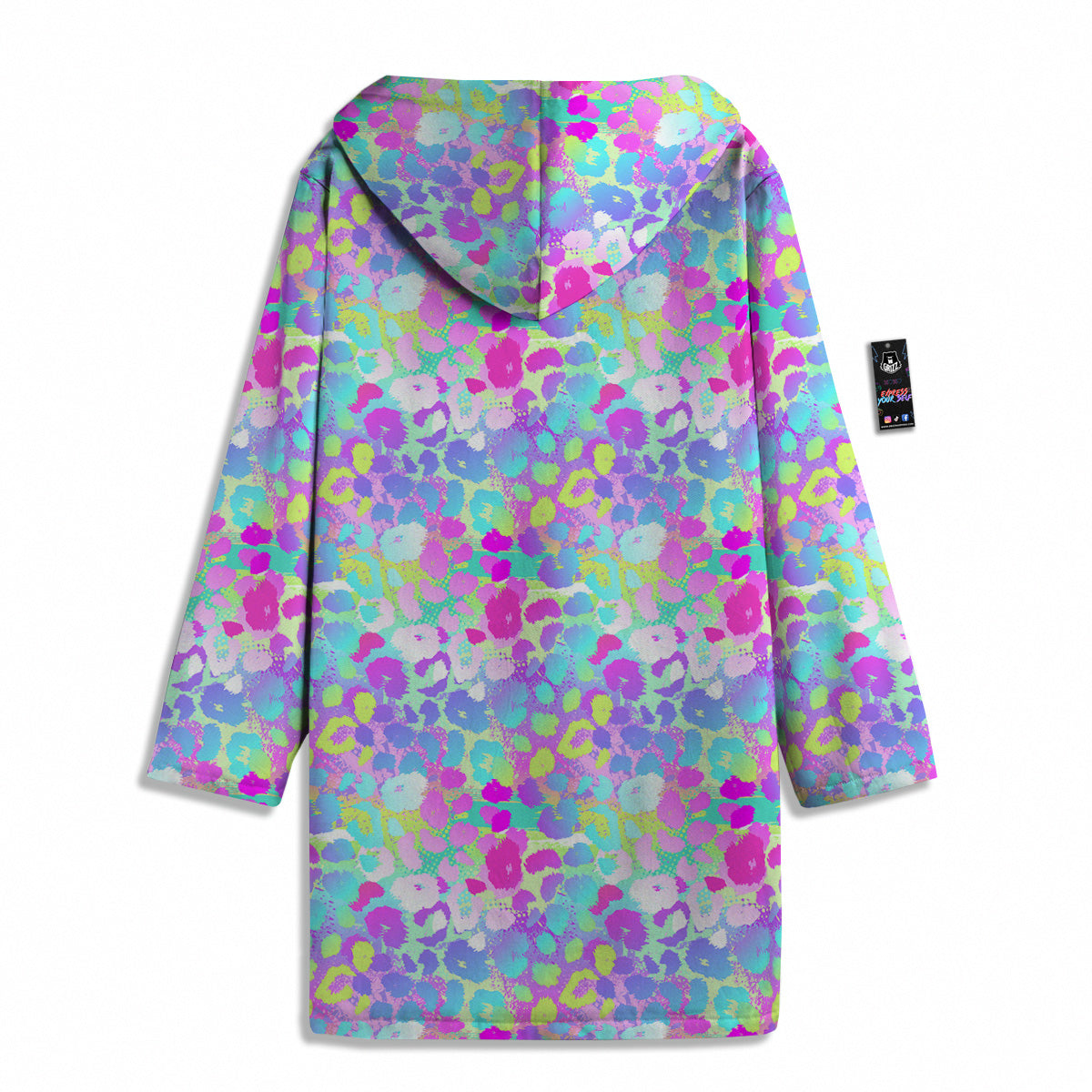 Abstract Leopard Tropical Pastel Print Pattern Men's Windbreaker Jacket-grizzshop